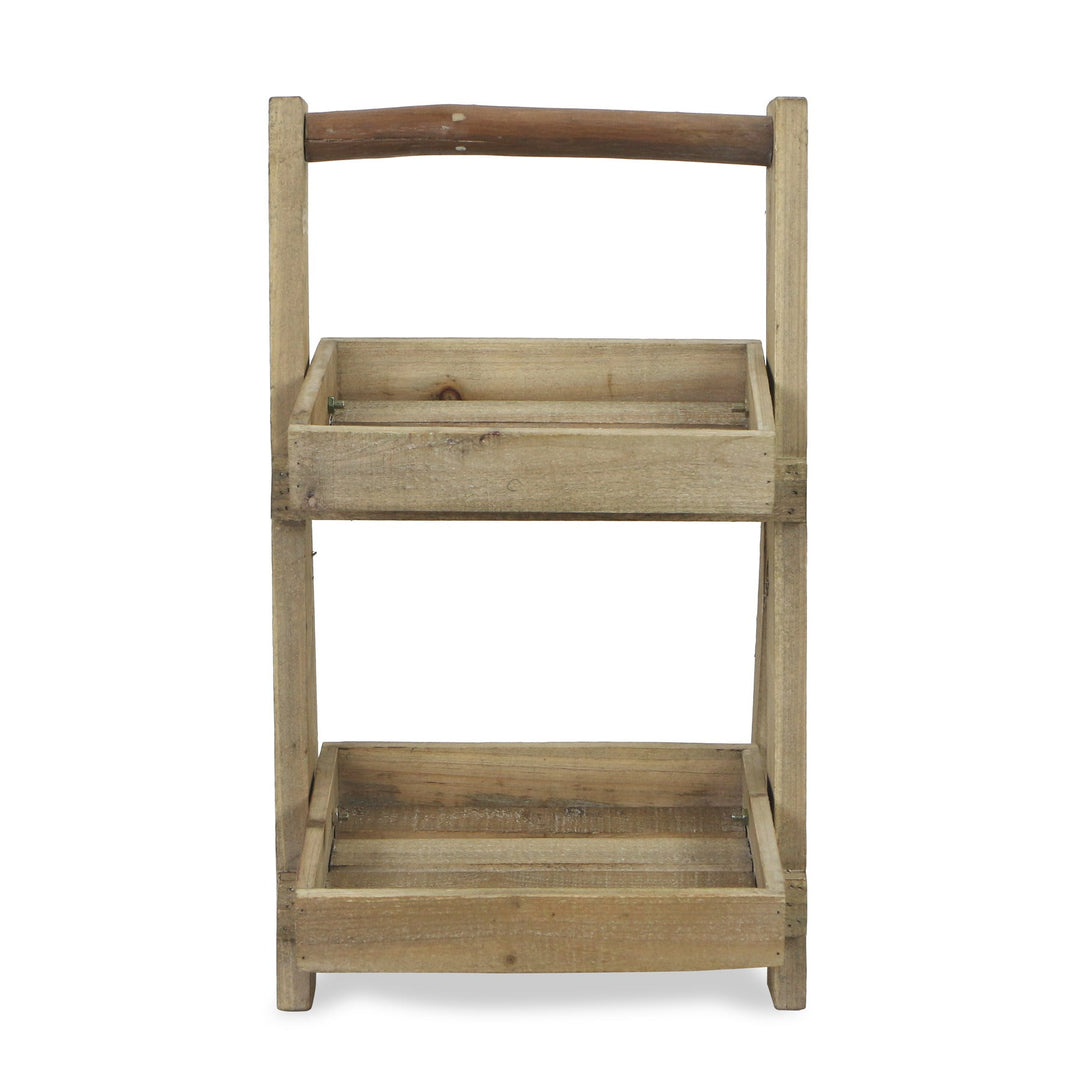 CHEUNGS Alari 2 Tier Wood Folding Shelf - Small