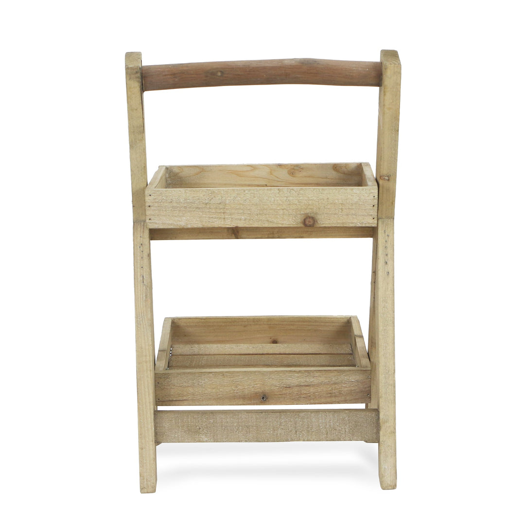 CHEUNGS Alari 2 Tier Wood Folding Shelf - Small