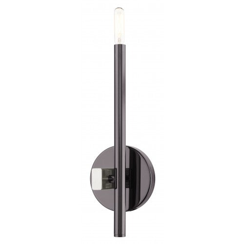 1 Light Black Chrome ADA Single Sconce Livex