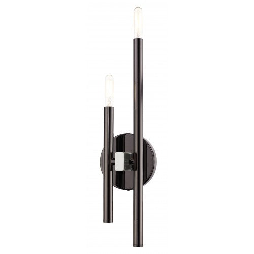 2 Light Black Chrome ADA Double Sconce Livex