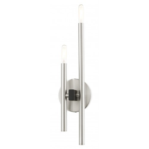 2 Light Brushed Nickel ADA Double Sconce Livex