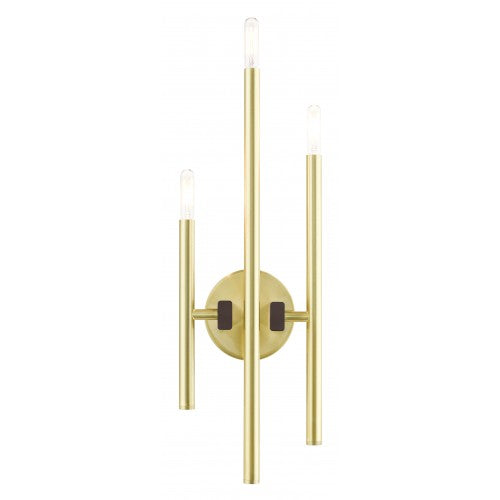 3 Light Satin Brass ADA Triple Sconce Livex