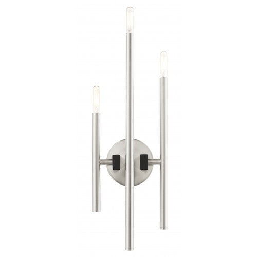 3 Light Brushed Nickel ADA Triple Sconce Livex