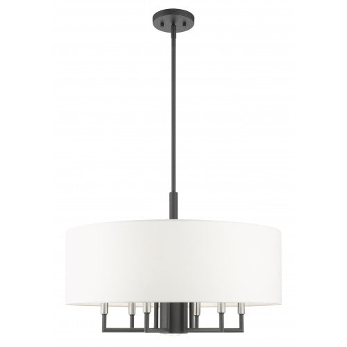 7 Light Scandinavian Gray Pendant Chandelier Livex