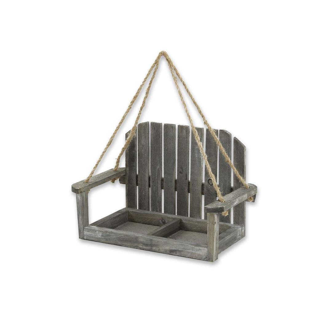 CHEUNGS Roostvale Wooden Hanging Chair with Double Pot Storage - Gray Wash