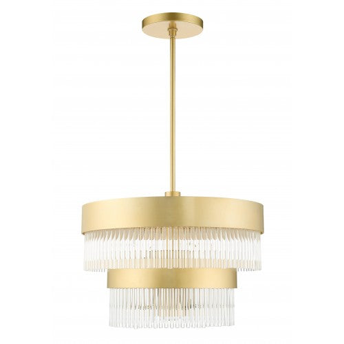 5 Light Soft Gold Chandelier Livex