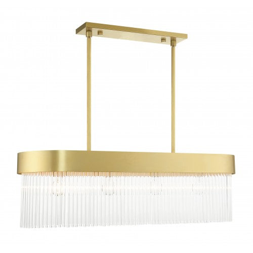4 Light Soft Gold Chandelier Livex
