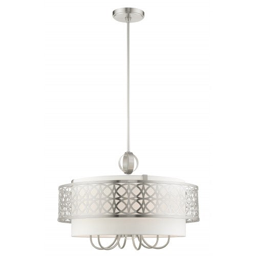 7 Light Soft Gold Pendant Chandelier Livex