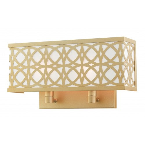 2 Light Soft Gold ADA Double Sconce Livex