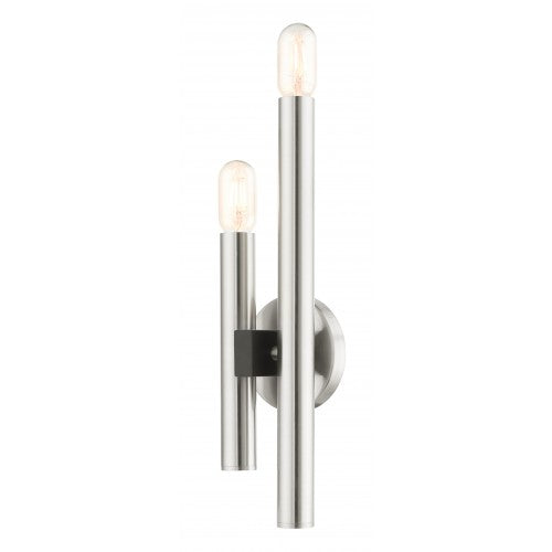 2 Light Brushed Nickel ADA Double Sconce Livex