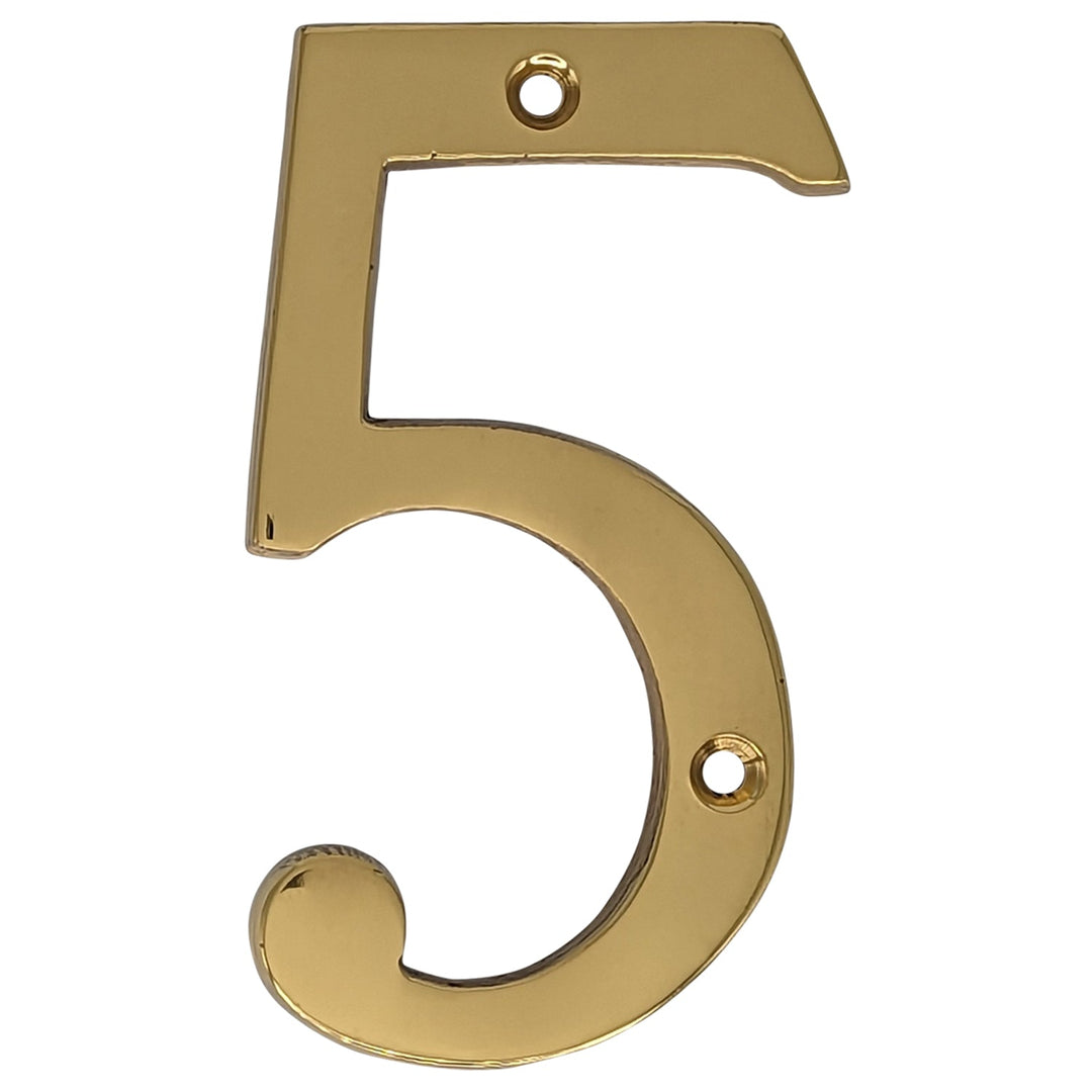 4 Inch Tall House Number 5 COPPER MOUNTAIN HARDWARE