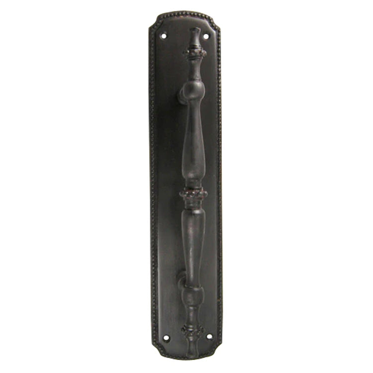 11 1/2 Inch Solid Brass Beaded Door Pull (Several Finishes Available) COPPER MOUNTAIN HARDWARE