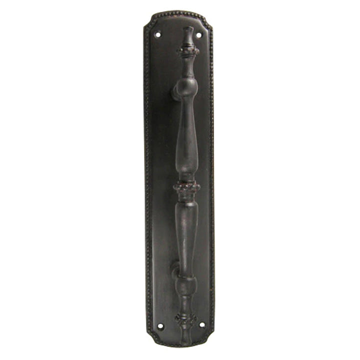11 1/2 Inch Solid Brass Beaded Door Pull (Several Finishes Available) COPPER MOUNTAIN HARDWARE