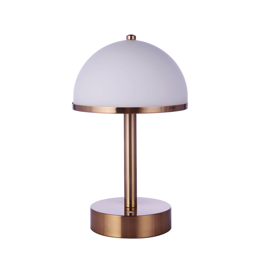 Indoor Rechargeable Dimmable LED Portable Lamp in Satin Brass CRAFTMADE