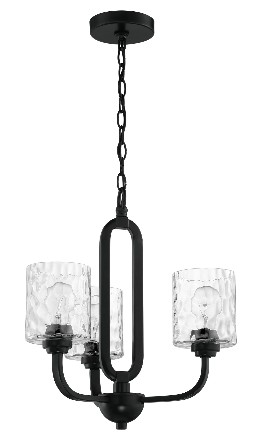 CRAFTMADE Collins 3 Light Chandelier in Flat Black