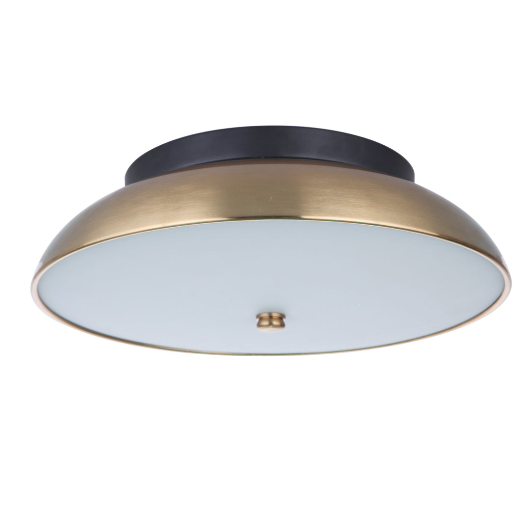 CRAFTMADE Soul 1 Light 12.5" LED Flushmount in Flat Black/Satin Brass