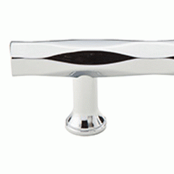 EMTEK 5 1/2 Inch (3 1/2 Inch c-c) Solid Brass Tribeca Pull (Polished Chrome Finish)