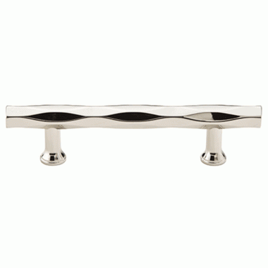 EMTEK 5 1/2 Inch (3 1/2 Inch c-c) Solid Brass Tribeca Pull (Polished Nickel Finish)