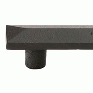 EMTEK 5 1/2 Inch (4 Inch c-c) Sandcast Bronze Pyramid Pull (Matte Black)