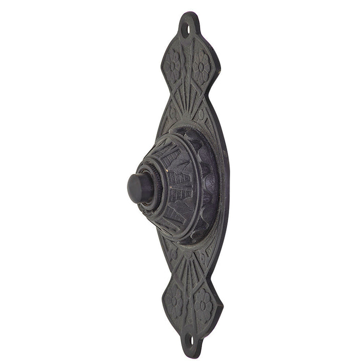 COPPER MOUNTAIN HARDWARE 5 5/8 Inch Art Nouveau Flower Doorbell (Oil Rubbed Bronze Finish)