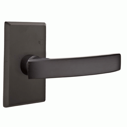 EMTEK Emtek Solid Brass Sandcast Yuma Lever With Modern Rectangular Rosette