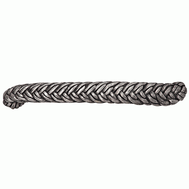 COPPER MOUNTAIN HARDWARE 5 1/4 Inch (3 3/4 Inch c-c) Solid Pewter Braided Rope Design