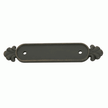 EMTEK 5 3/4 Inch (3 1/2 Inch c-c) Tuscany Bronze Back Plate (Medium Bronze Finish)