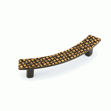 SCHAUB 5 Inch (3 3/4 Inch c-c) Mosaic Pull (French Antique Bronze Finish)