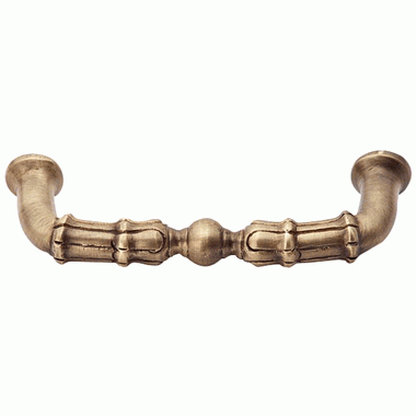 COPPER MOUNTAIN HARDWARE 5 Inch Overall (4 1/3 Inch c.c.) Solid Brass Victorian Style Pull (Antique Brass Finish)