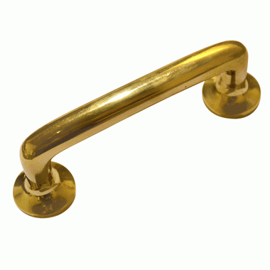 Copper Mountain Hardware 5 Inch (4 Inch c-c) Traditional Solid Brass Cabinet Pull (Polished Brass Finish)