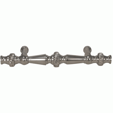 5 Inch Overall (3 Inch c.c.) Solid Brass Georgian Roped Style Pull (Polished Chrome Finish) COPPER MOUNTAIN HARDWARE