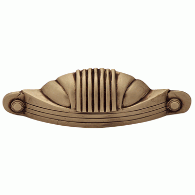 COPPER MOUNTAIN HARDWARE 5 Inch Overall (4 Inch c-c) Solid Brass Marquee Pull (Antique Brass Finish)