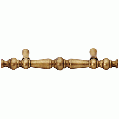 COPPER MOUNTAIN HARDWARE 5 Inch Overall (3 Inch c-c) Solid Brass Victorian Pull (Antique Brass Finish)