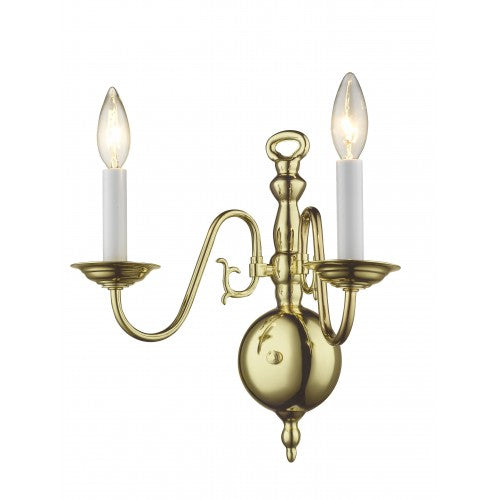 2 Light Polished Brass Wall Sconce Livex