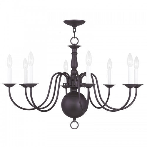 8 Light Bronze Chandelier Livex