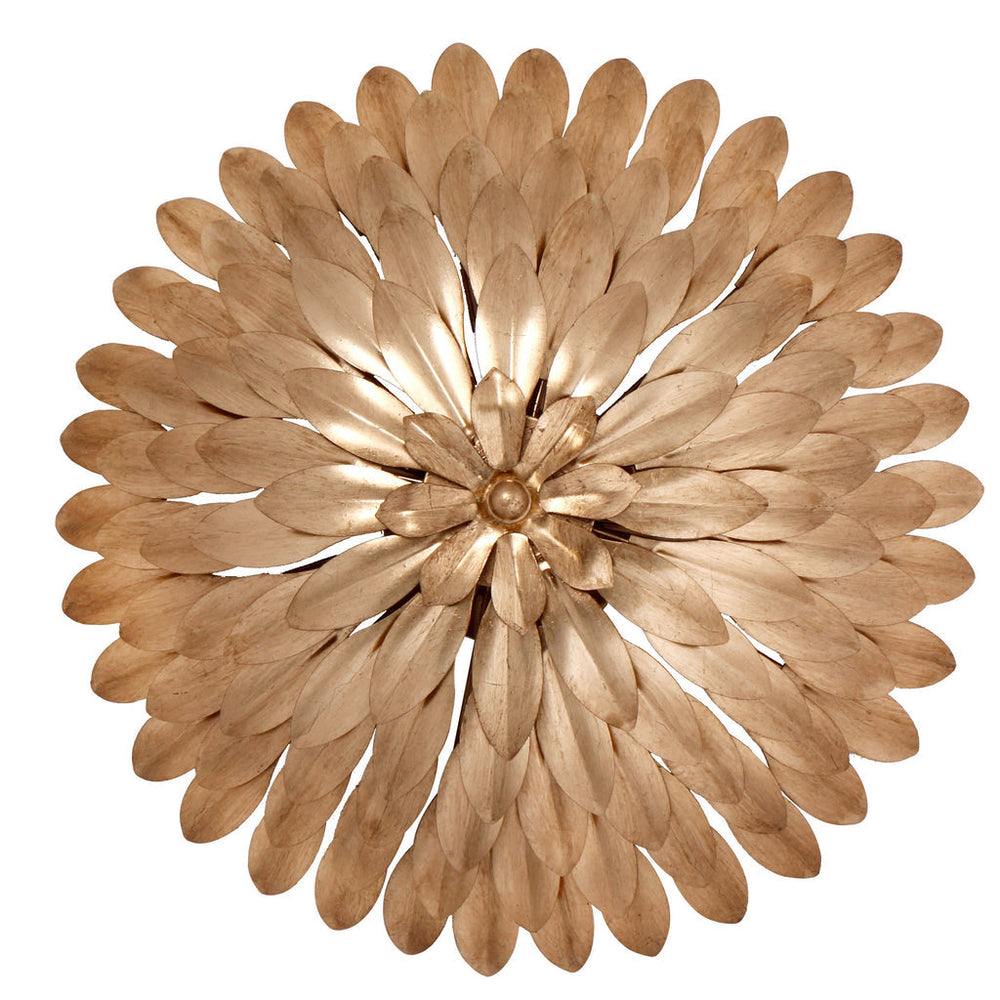 Crystorama Crystorama Broche 4 Light Antique Gold Semi Flush Mount