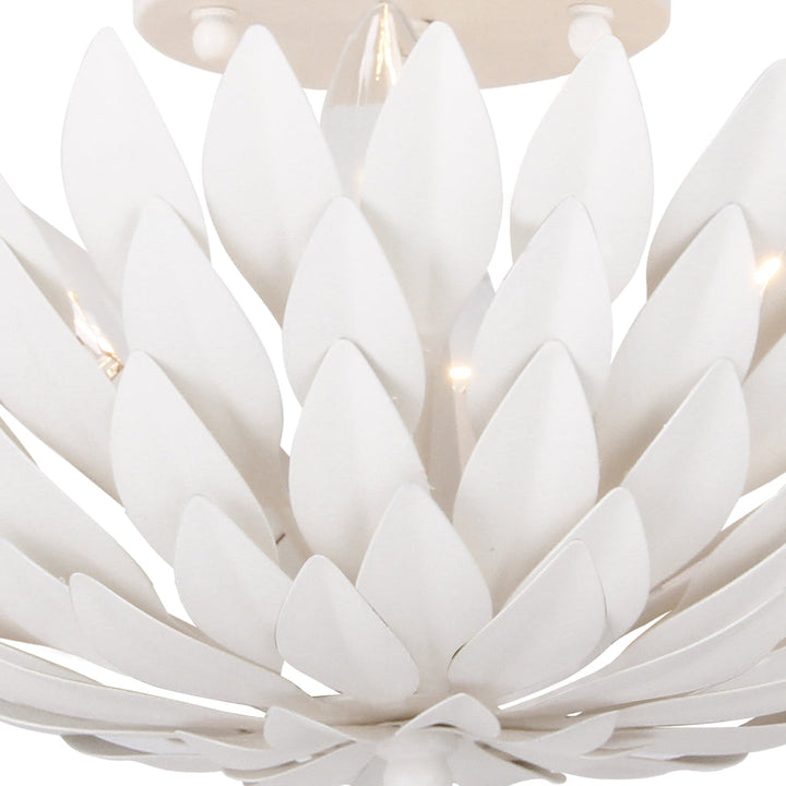 Crystorama Crystorama Broche 4 Light Matte White Semi Flush Mount