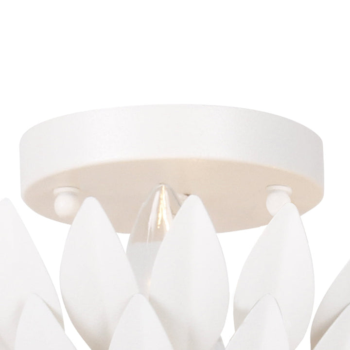 Crystorama Crystorama Broche 4 Light Matte White Semi Flush Mount