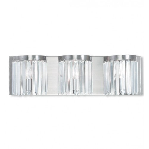 3 Light Brushed Nickel Bath Light Livex