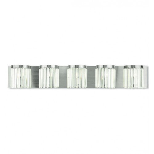 5 Light Brushed Nickel Bath Light Livex