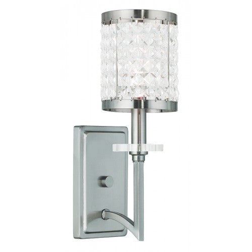 1 Light Brushed Nickel Wall Sconce Livex