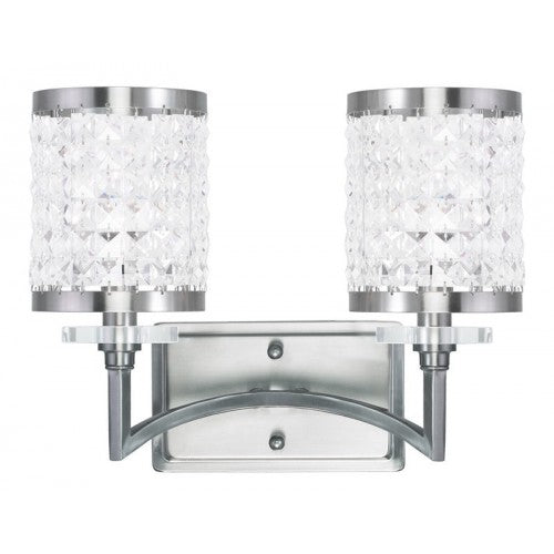 2 Light Brushed Nickel Bath Light Livex