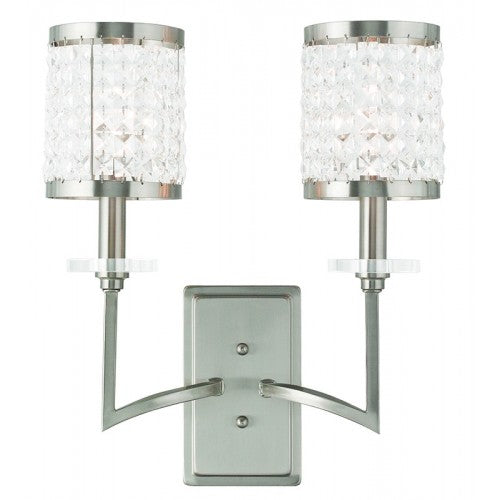 2 Light Brushed Nickel Wall Sconce Livex