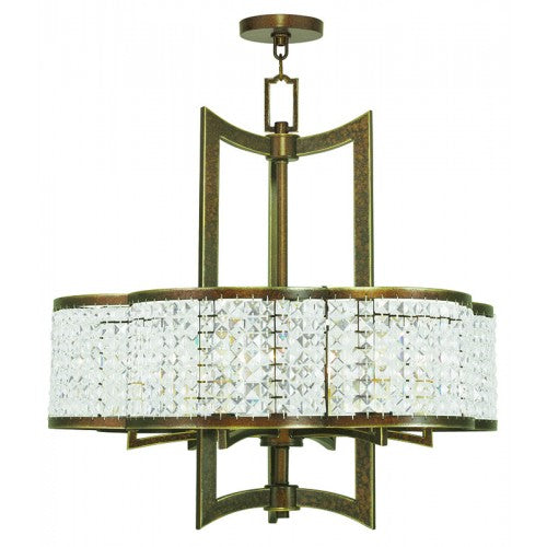 6 Light Palaciall Bronze Chandelier Livex