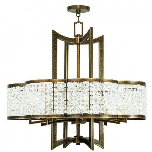 8 Light Palaciall Bronze Chandelier Livex