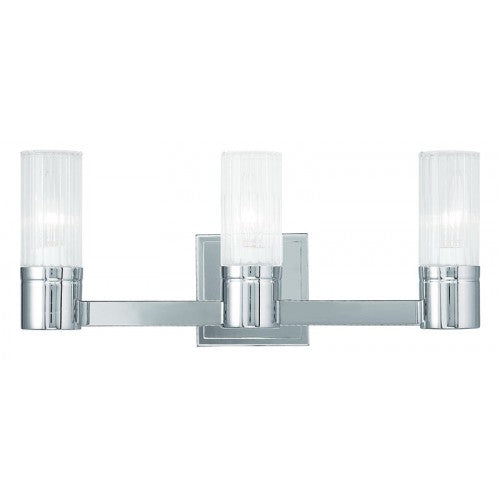 3 Light Polished Chrome Bath Light Livex