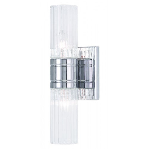 2 Light Polished Chrome Bath Light Livex