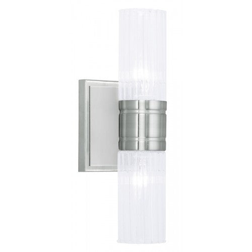 2 Light Brushed Nickel Bath Light Livex