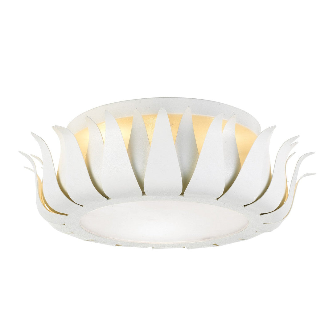 Crystorama Crystorama Broche 3 Light Matte White Flush Mount