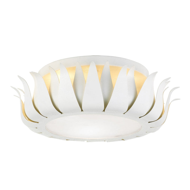 Crystorama Crystorama Broche 3 Light Matte White Flush Mount